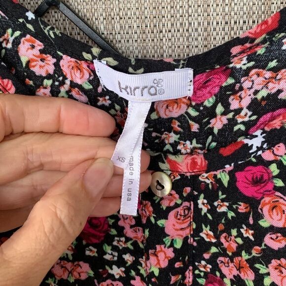 Lotta Floral Print Hippy Tie Summer Tank XS - Picture 2 of 2